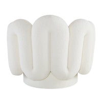 Serpentine Swivel Chair Olympus Snow - back view