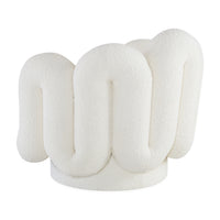 Serpentine Swivel Chair Olympus Snow - back angle view