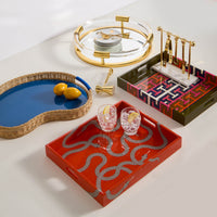 barbell brass bar set with trays