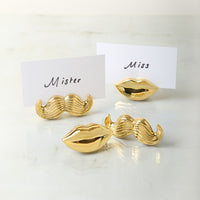 mr. and mrs. brass place card holder - styled view 2