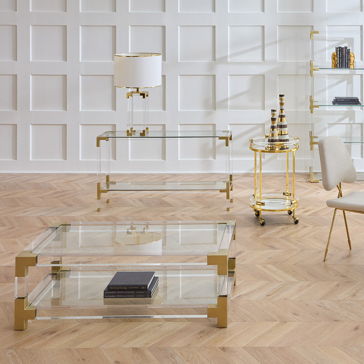 jacques round bar cart - group view