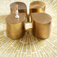 teardrop table antiqued brass - Styled view 10