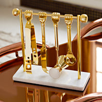 barbell brass bar set - front view