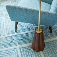 blocks hand-knotted rug - detail styled view