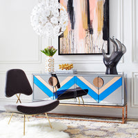 giant acrylic hand nouvelle credenza - styled view