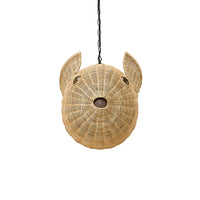 Wicker Blow Fish Pendant Medium - side view
