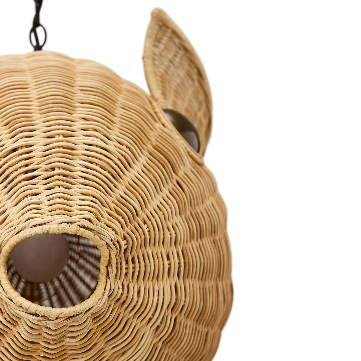 Wicker Blow Fish Pendant Collection - front view