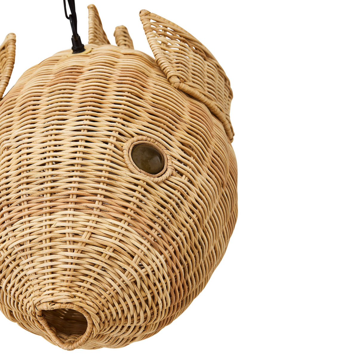 Wicker Blow Fish Pendant Collection - front view