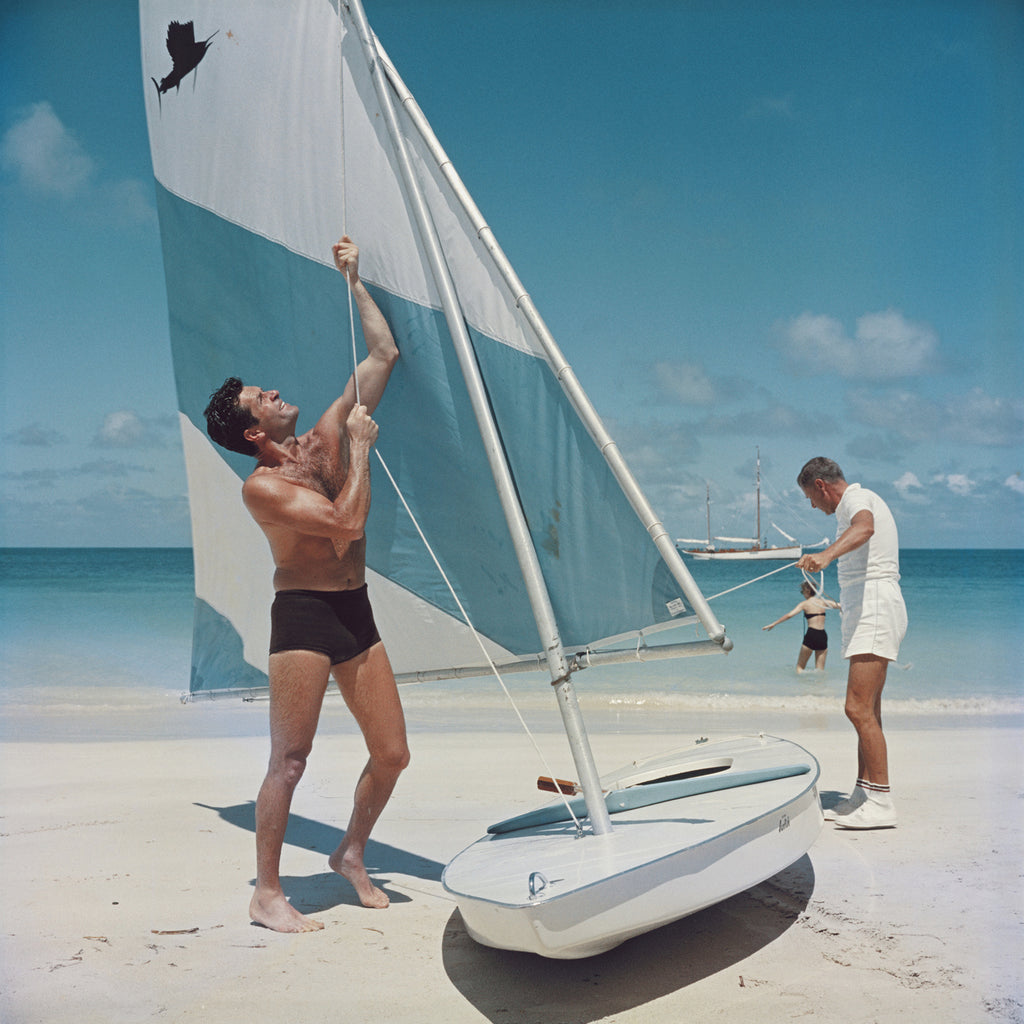 Slim Aarons "Boating Antigua" Photograph
