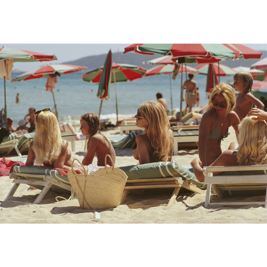 Slim Aarons "Saint Tropez Beach" Photograph