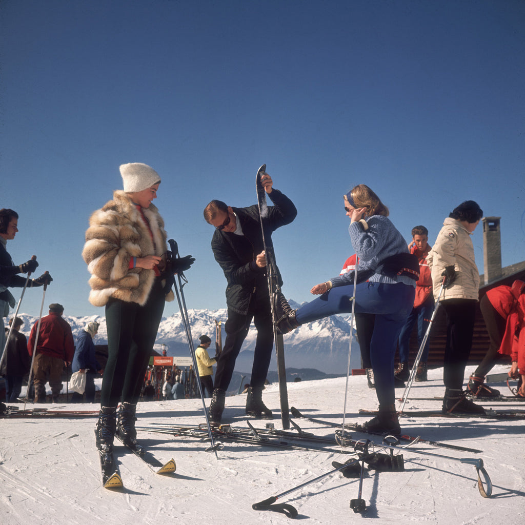 Slim Aarons "Verbier Skiers" Photograph