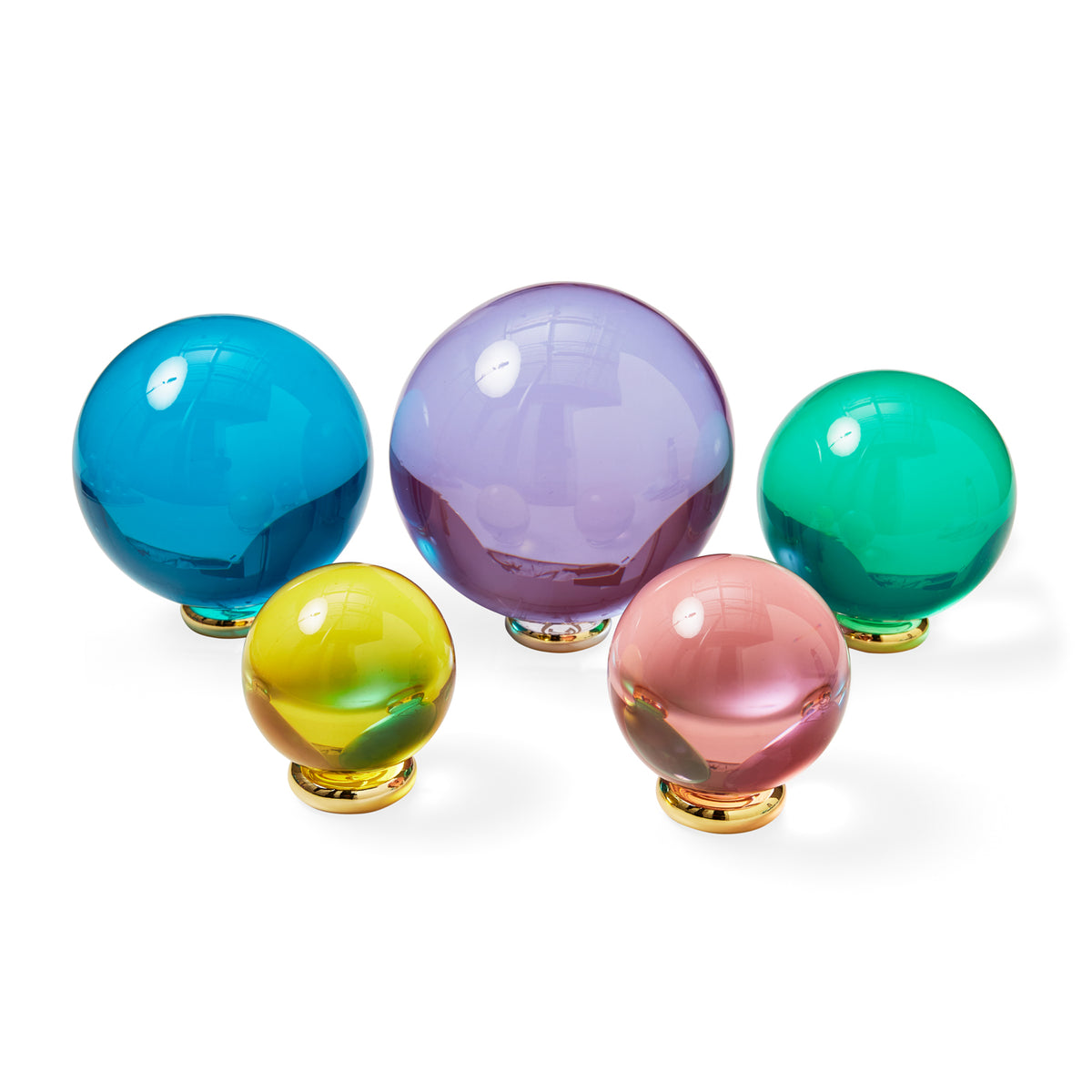 acrylic orb set multicolor - front view