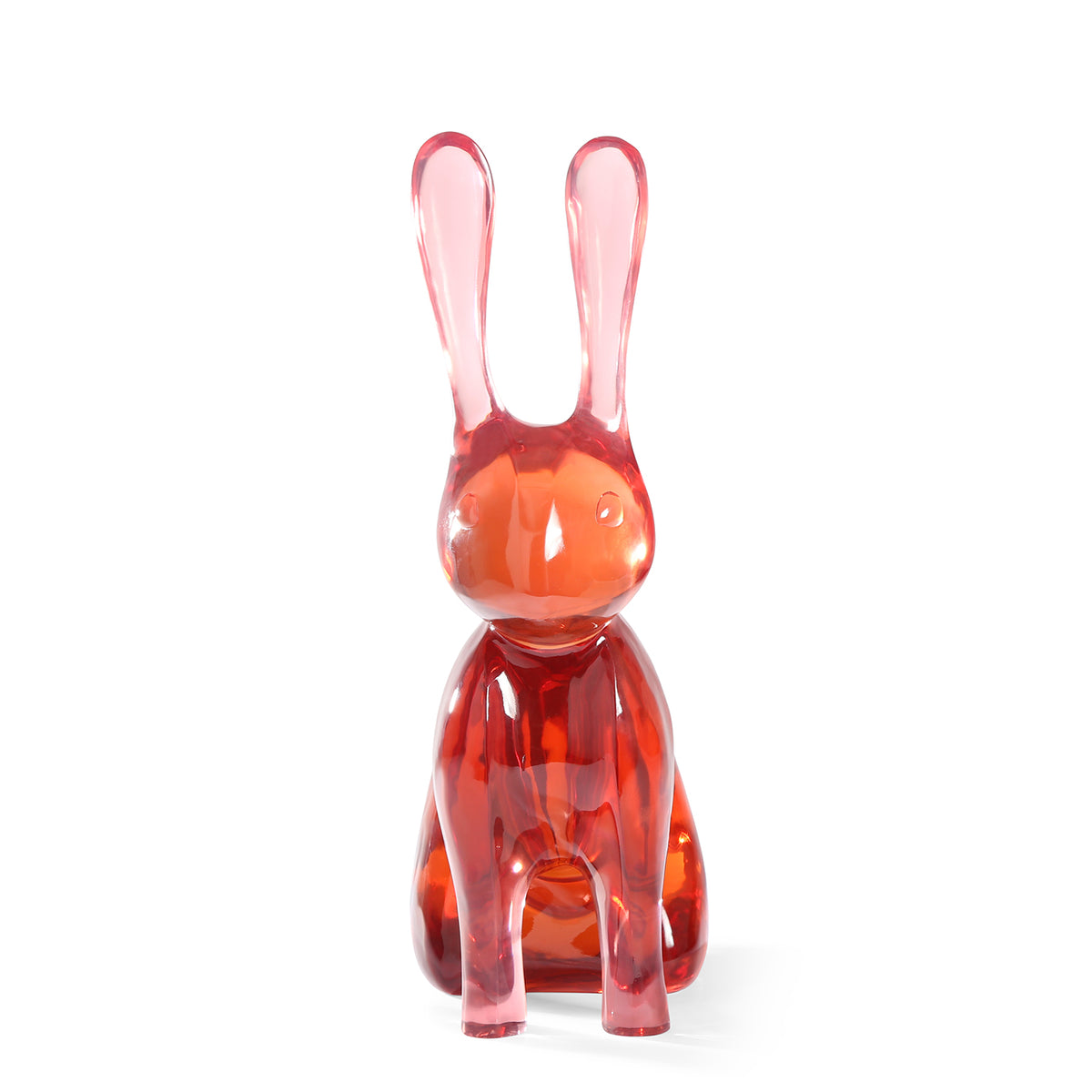 acrylic rabbit giant red - front view