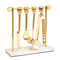 barbell brass bar set - angle view