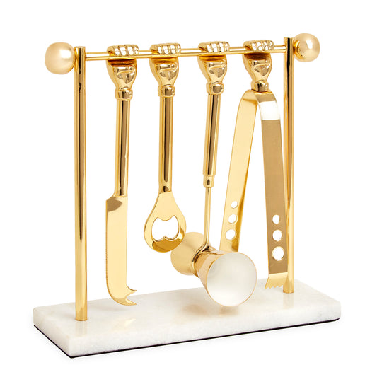 barbell brass bar set - angle view