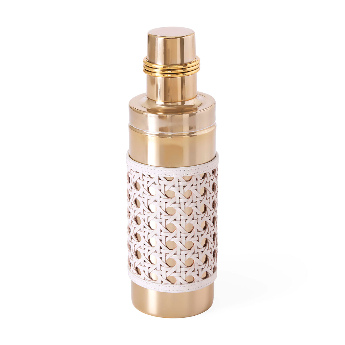 Basketweave Cocktail Shaker - front view