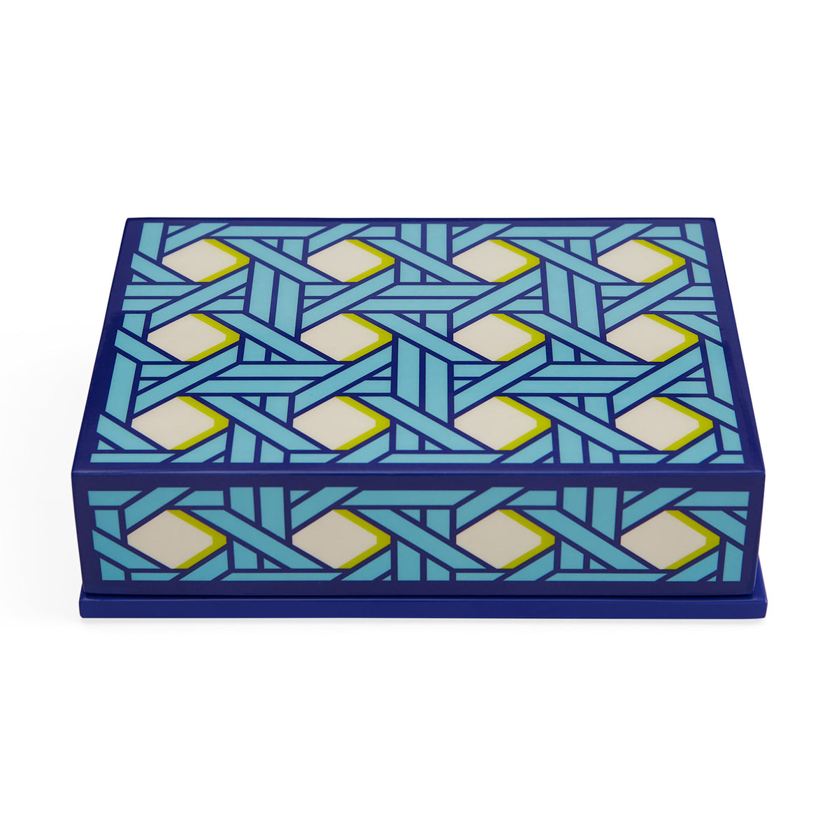 Basketweave Lacquer Card Set - closed box