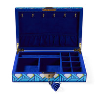 Basketweave Lacquer Jewelry Box - opened view