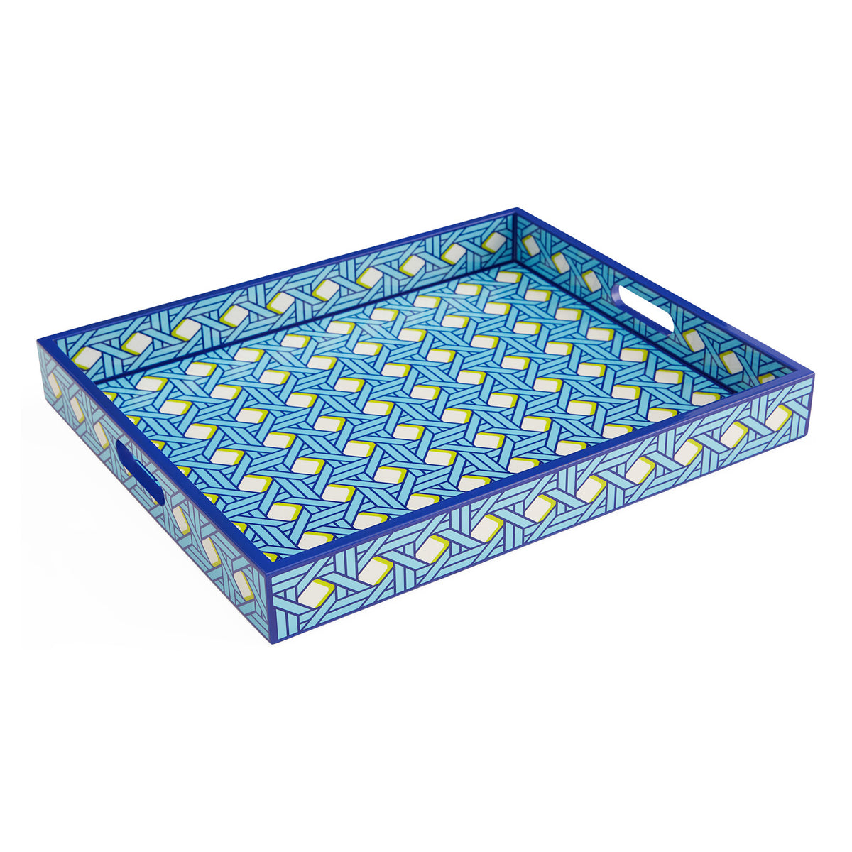 Basketweave Lacquer Tray - front view