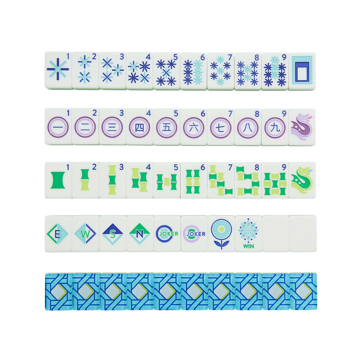 Basketweave Mahjong Set - Pieces