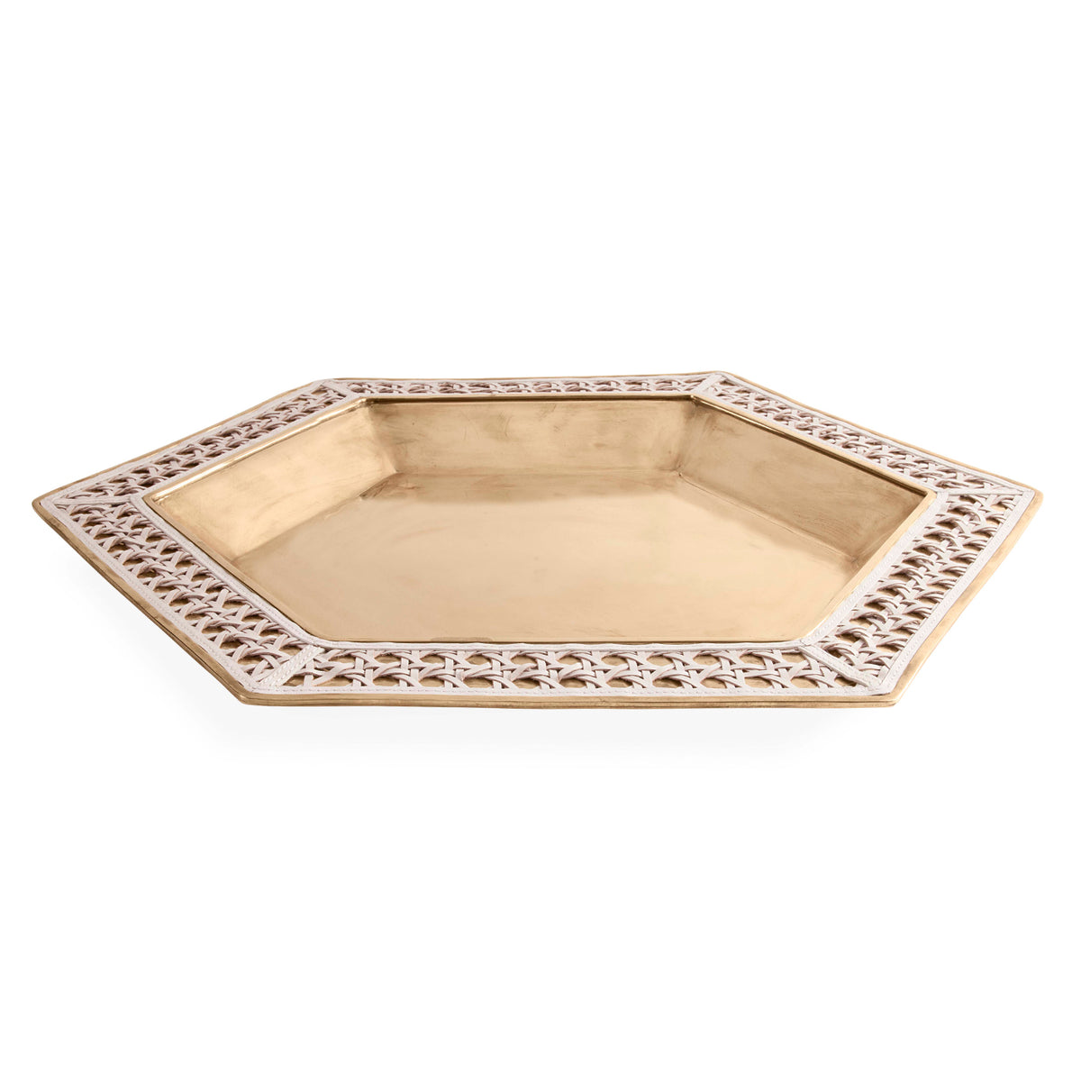 Basketweave Serving Tray - front view