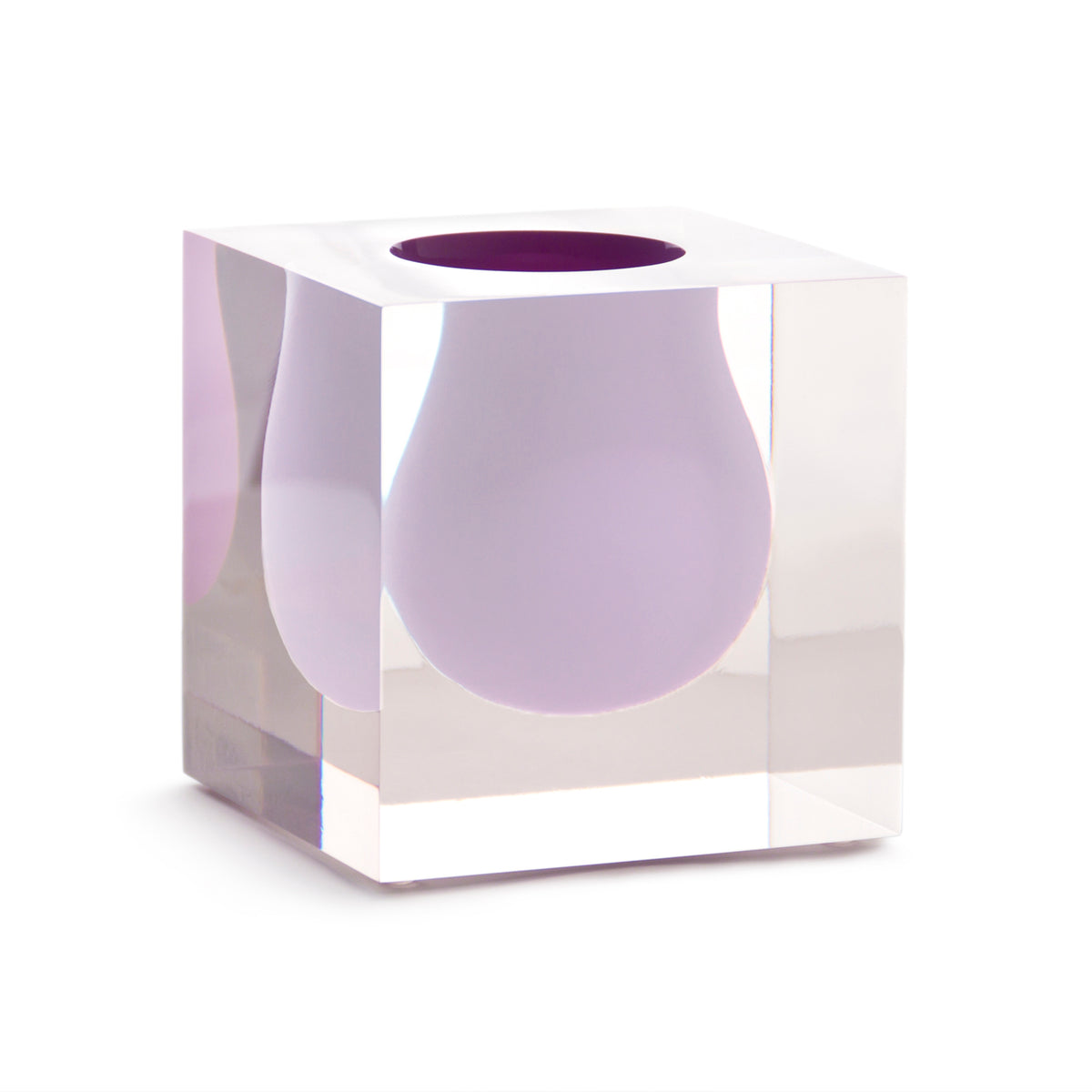 bel air mini scoop vase lilac acrylic - angle view