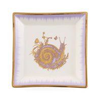 Botanist Snail Square Tray - front view