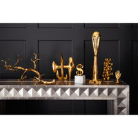 brass collection talitha waterfall console - styled view