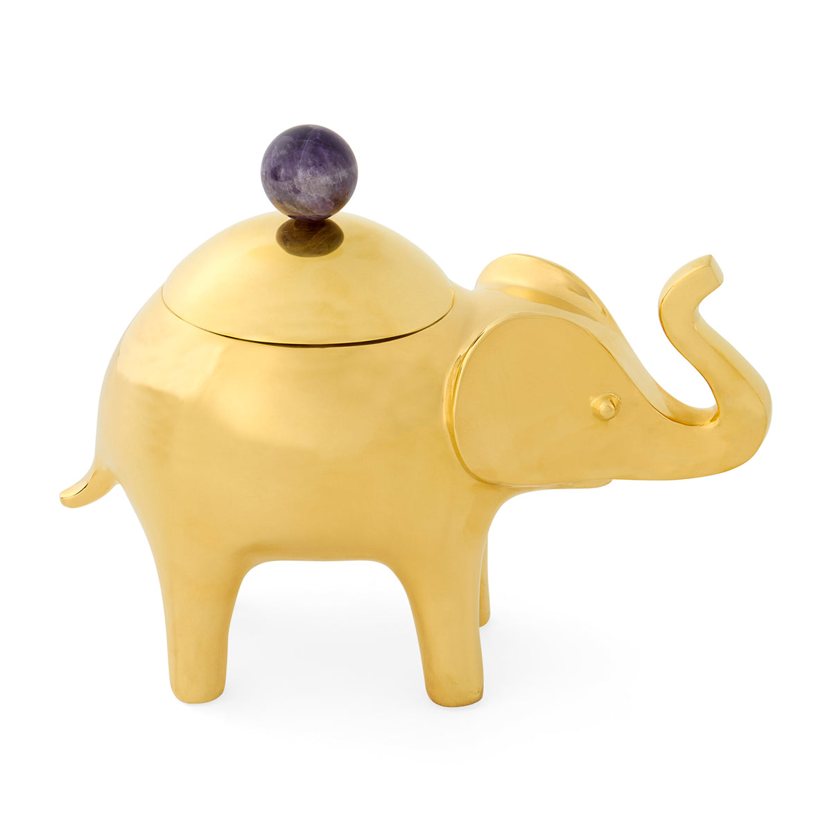 Brass Elephant Box - front view
