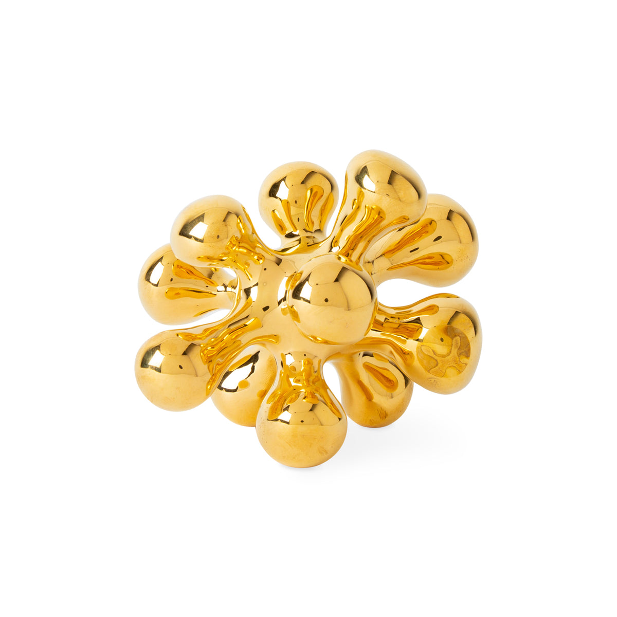 brass orb  - side view