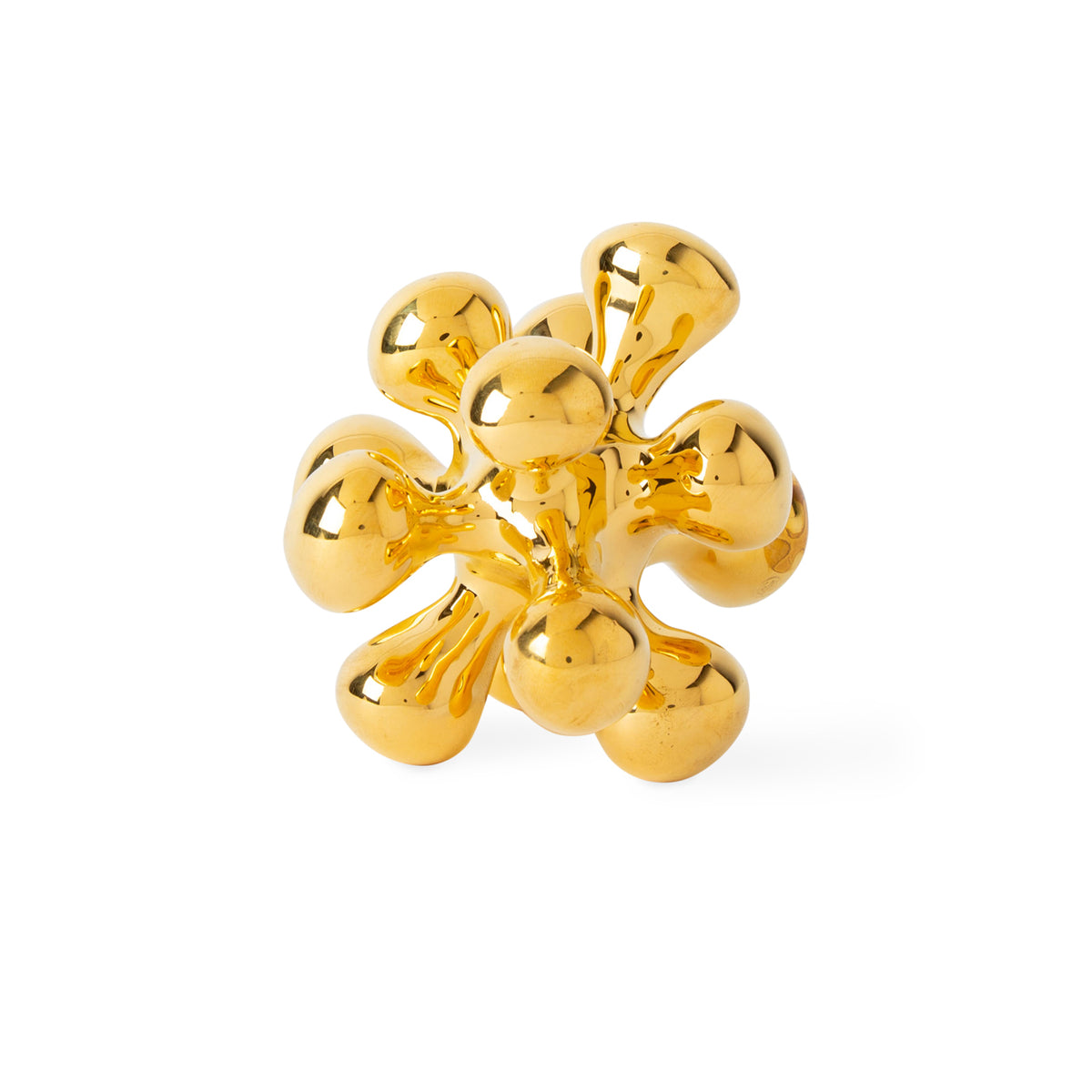 brass orb - angle view