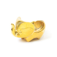 elephant ring bowl brass - angle view