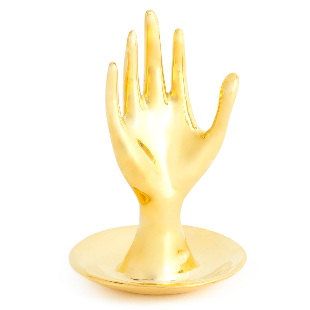 hand ring holder brass - front view