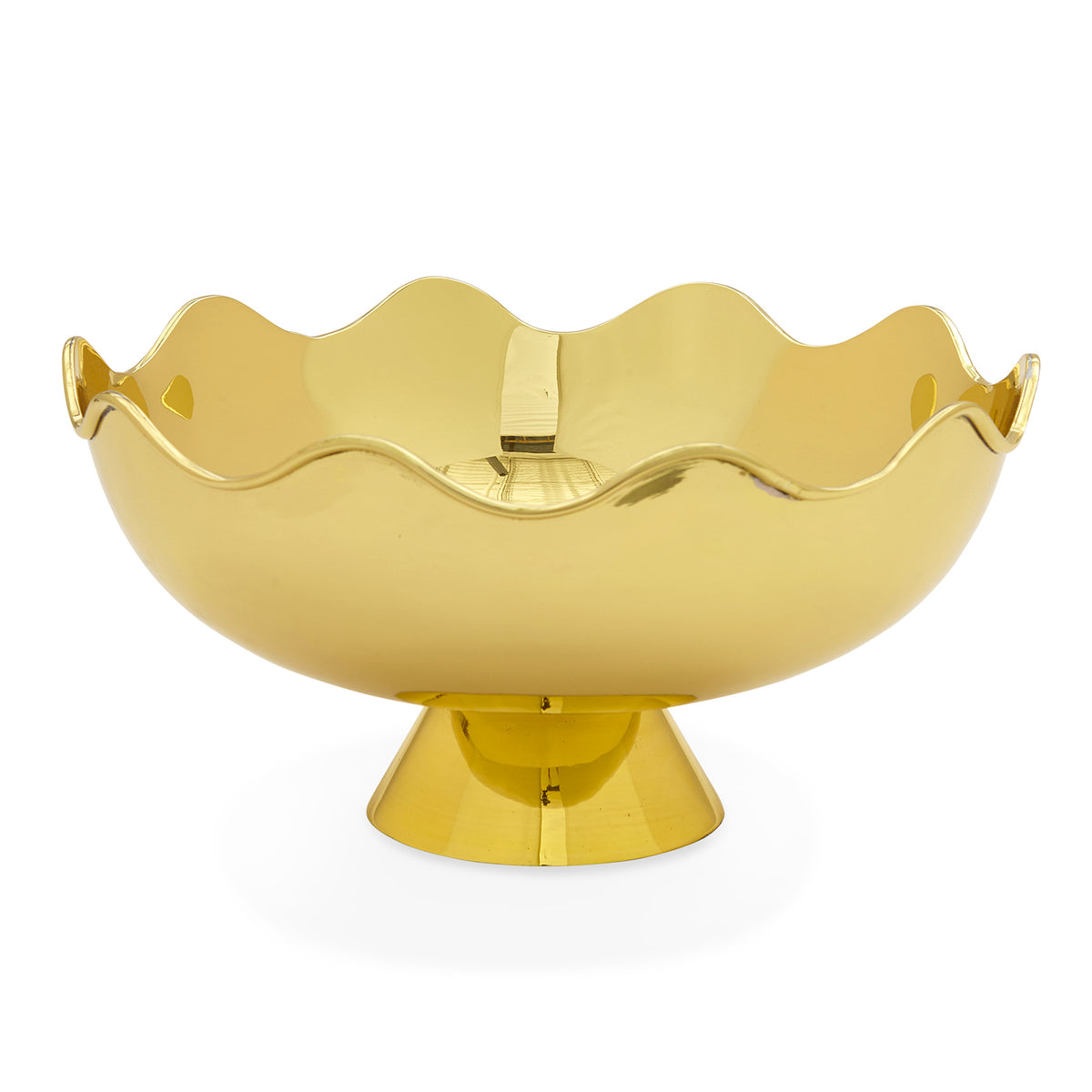 ripple bowl brass gold oranges styled view