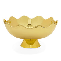 ripple bowl brass gold oranges styled view