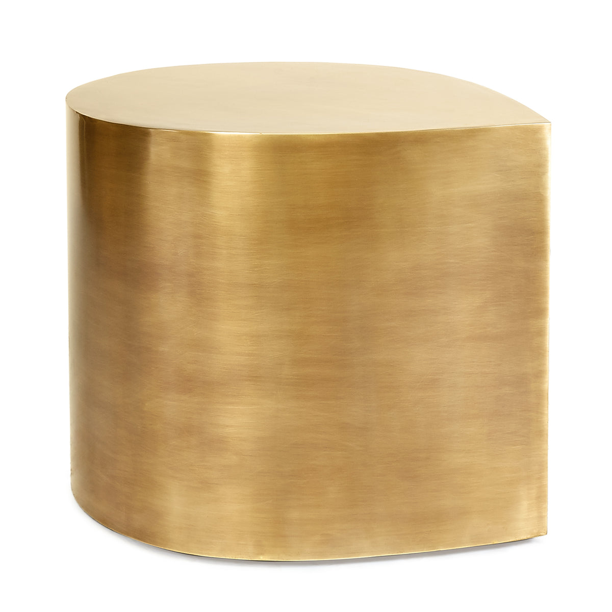 teardrop table antiqued brass - angle view