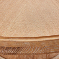 brussels dining table wood brass accents - detail view 2