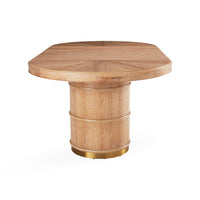 brussels dining table wood brass accents - detail view 1