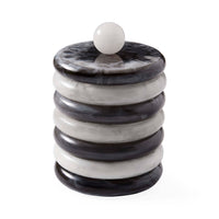 Mustique Black & White Ice Bucket - front view
