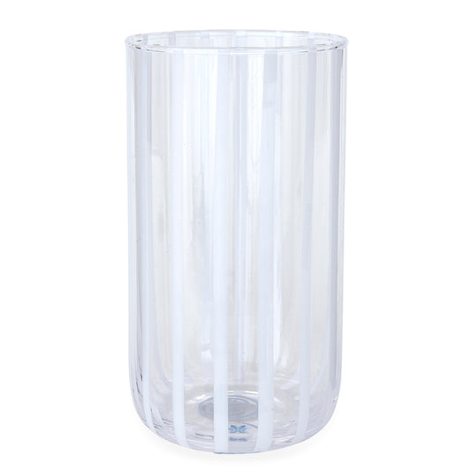 cabana highball glass blue - front view