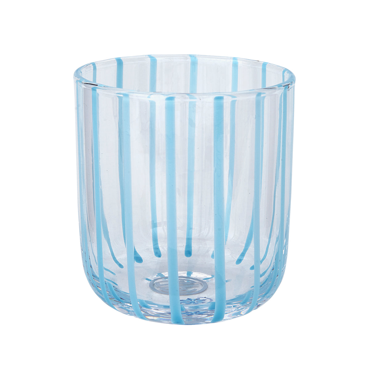 cabana rocks glass blue - front view