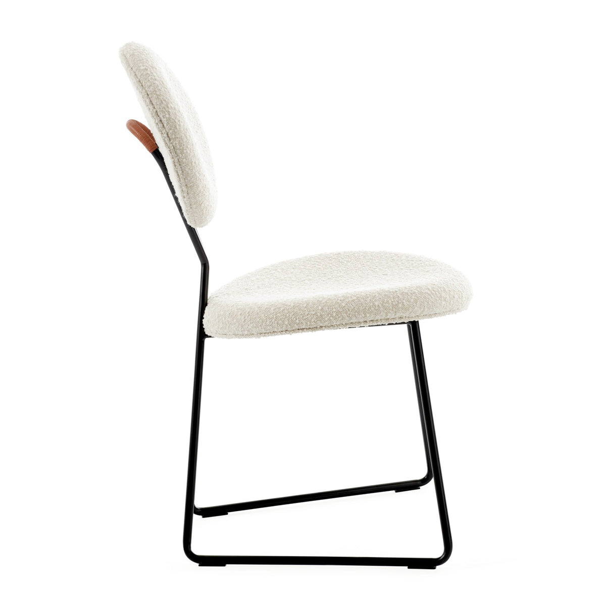 caprice dining chair varese lichen velvet frame metal black - back view