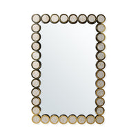 rings mirror brass mother of pearl - front view
