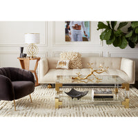 jacques grand cocktail table claridge sofa living room - styled view