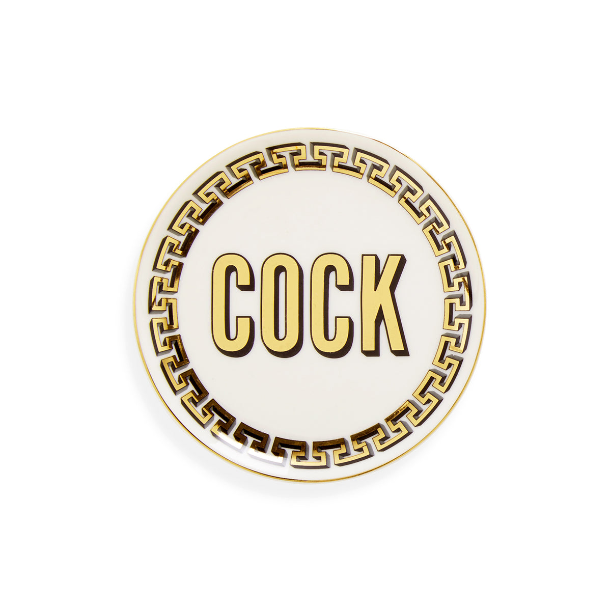 cock/tail coasters porcelain gold white 3
