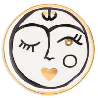 marseilles coasters porcelain black white gold - view 4