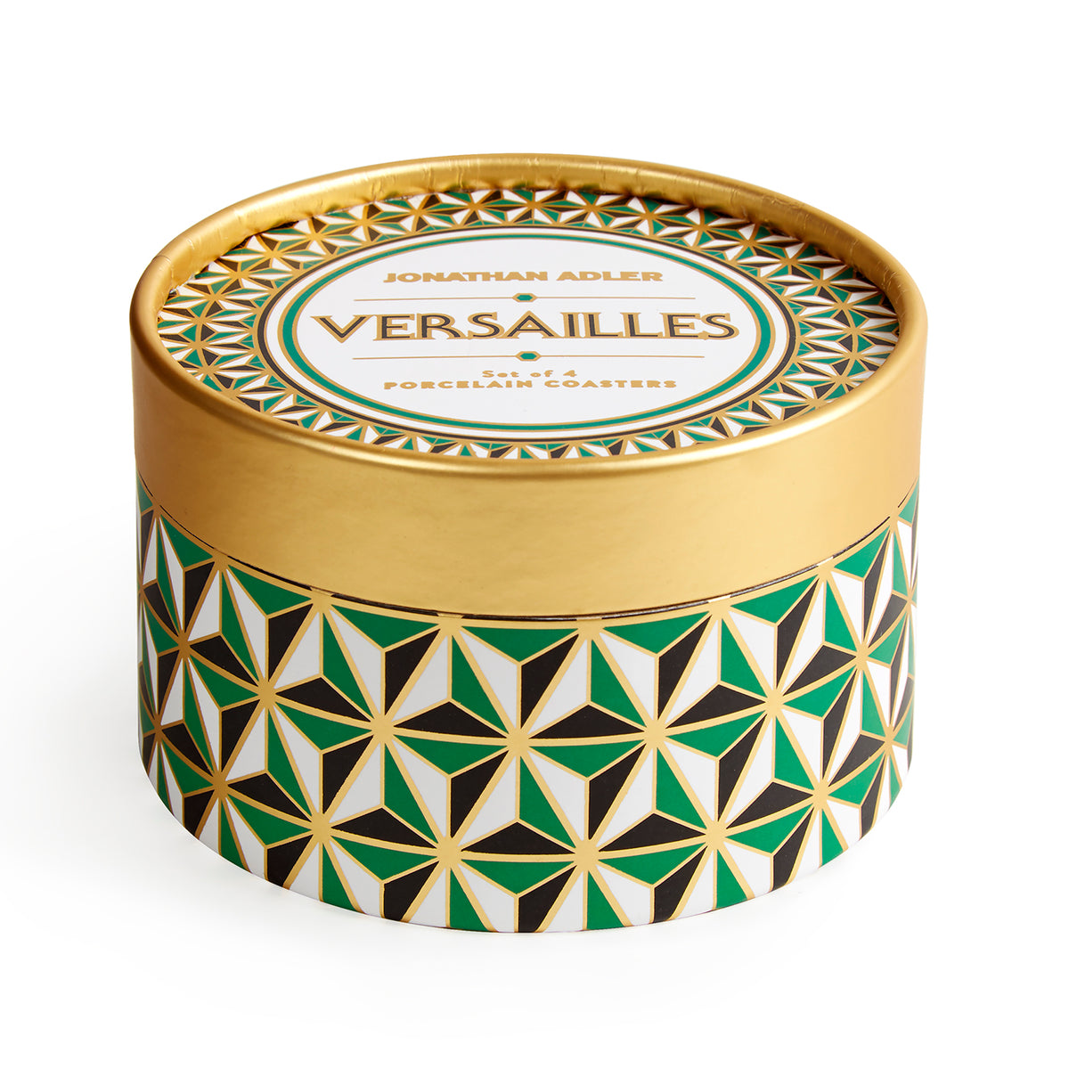 versailles coasters porcelain multicolor - front view