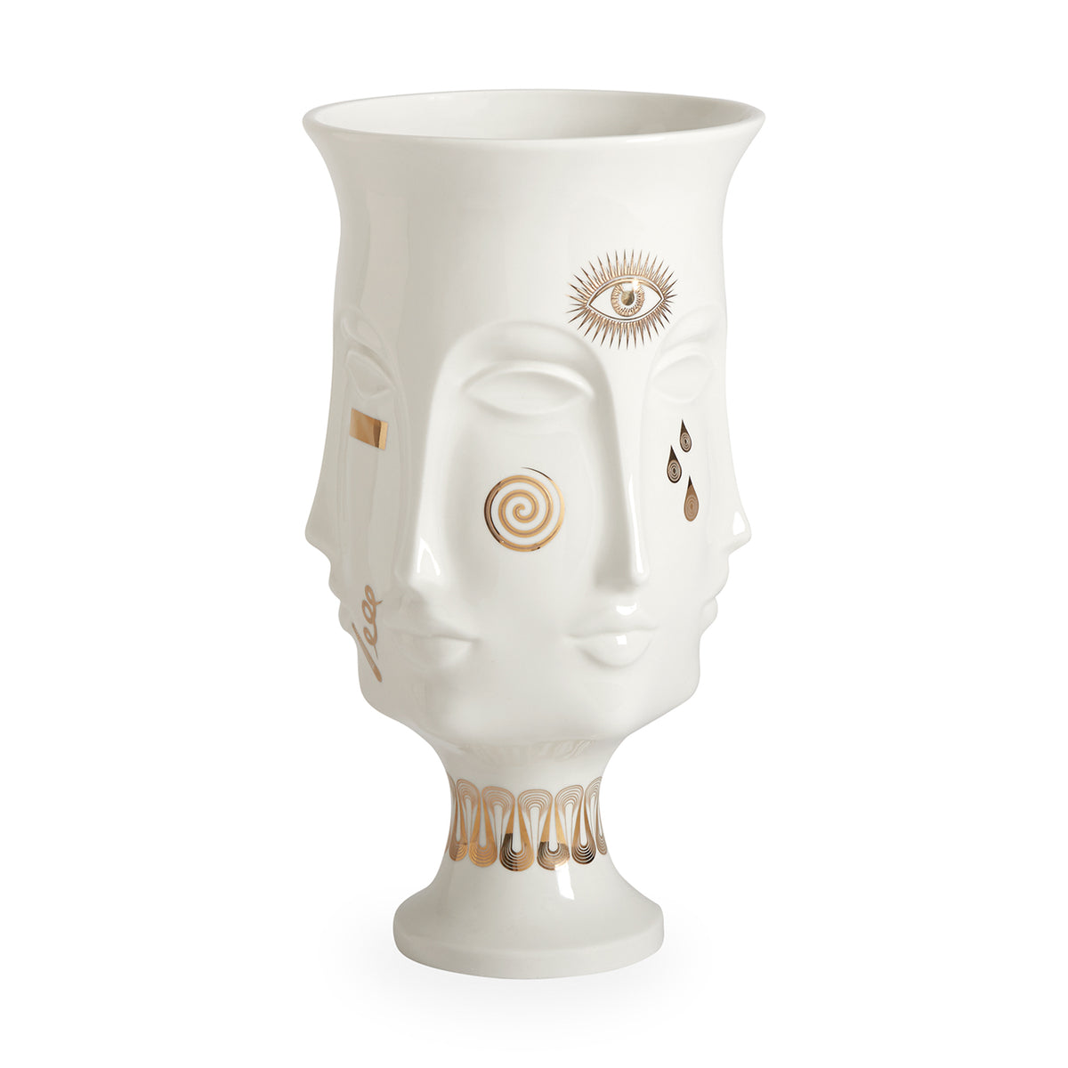 gilded dora maar urn porcelain white accents gold - view 1