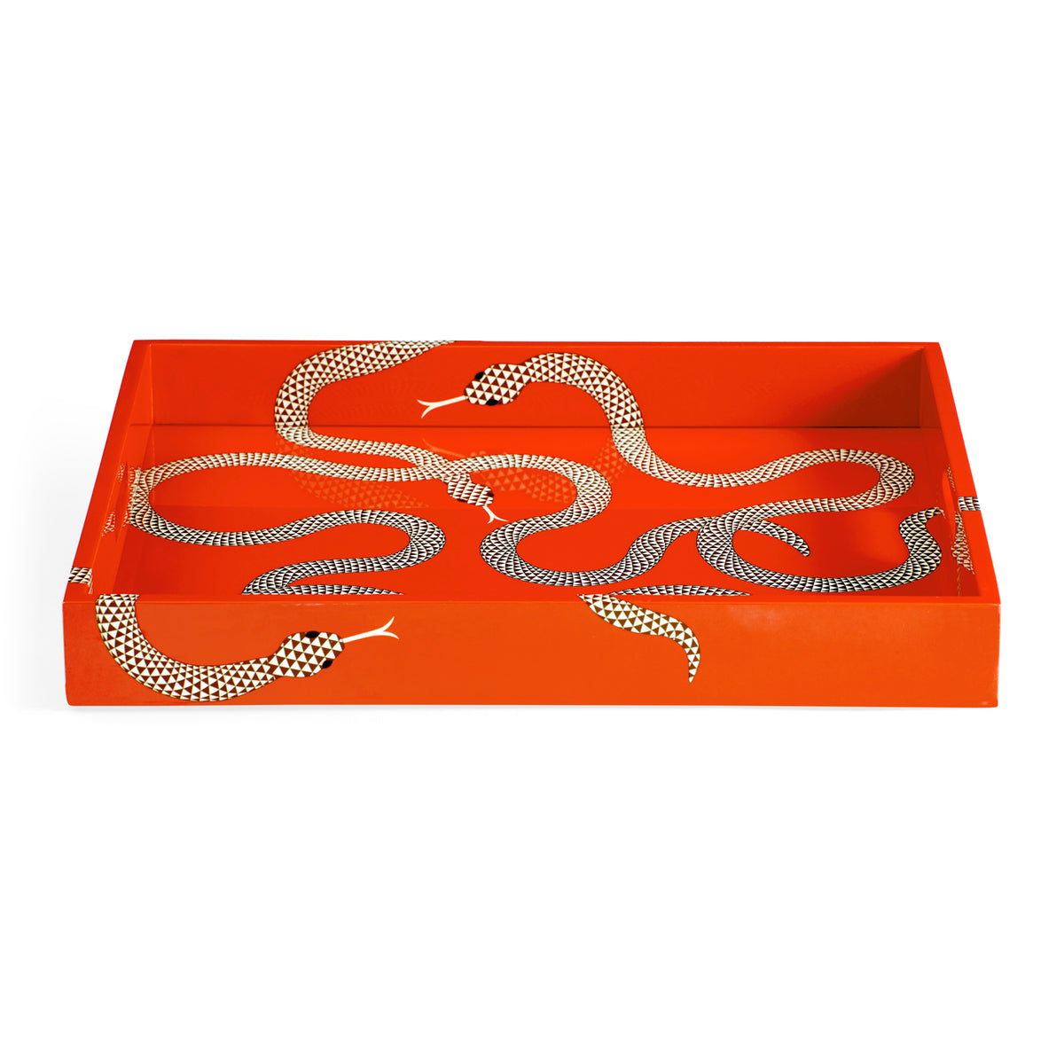 eden lacquer tray orange - angle view