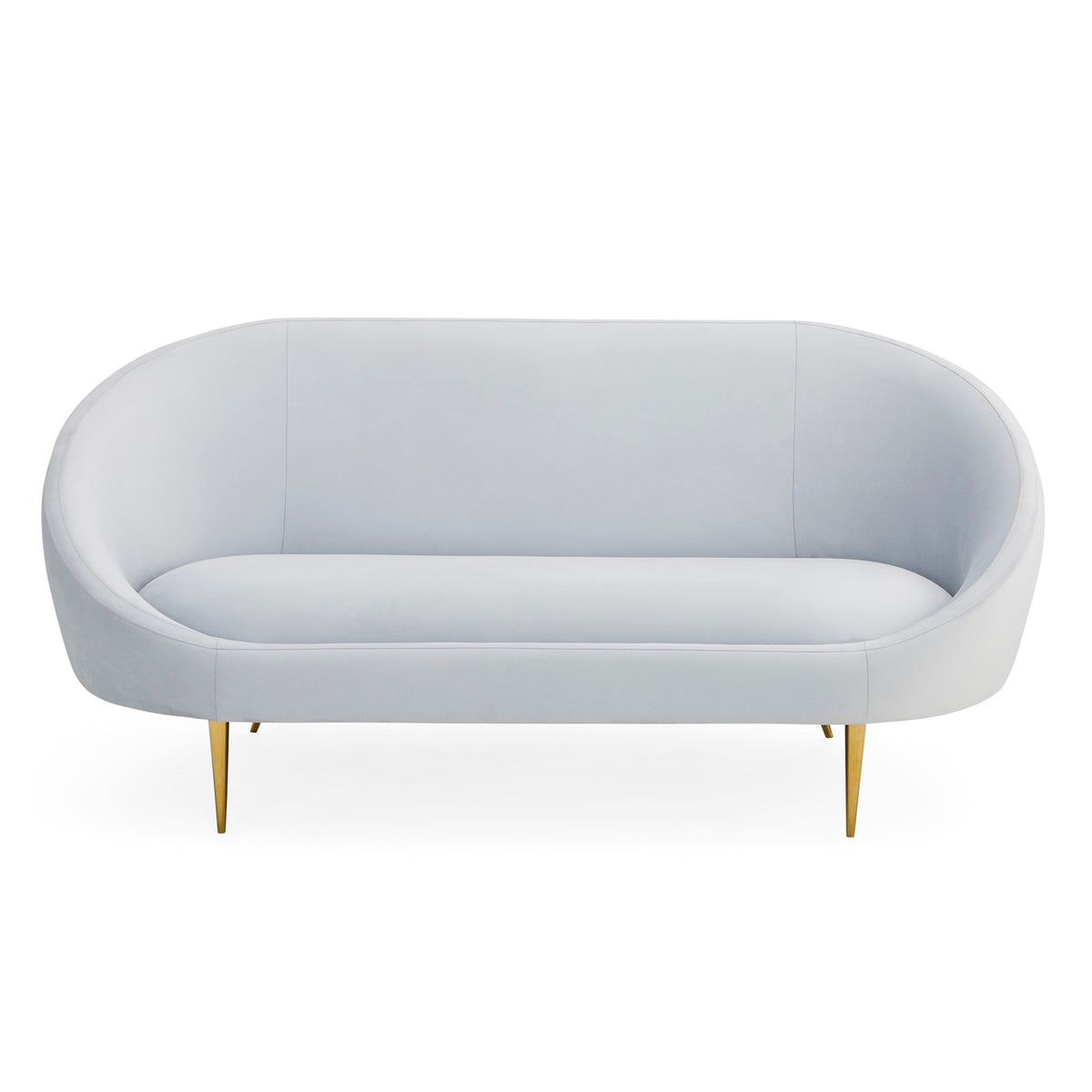 ether apartment sofa bergamo ice velvet - front view